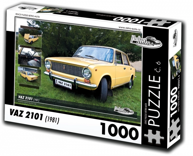 Retro Auta Puzzle VAZ 2101 z roku 1981 - 1000 dílků