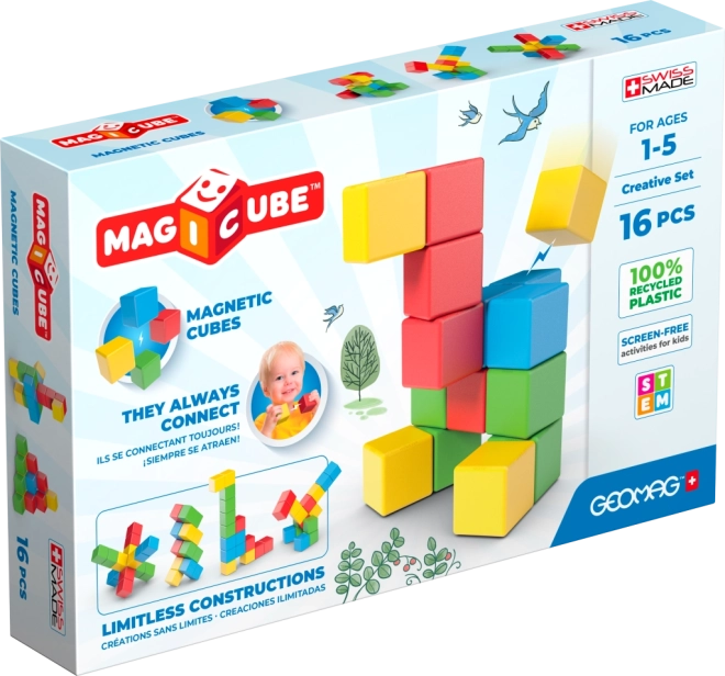 magnetické kostky geomag magicube creative 16 ks