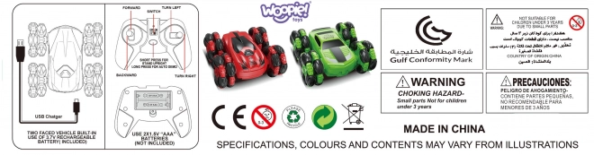 Woopie Zábavné RC auto s akrobacemi 360° s dálkovým ovládáním 2,4 GHz