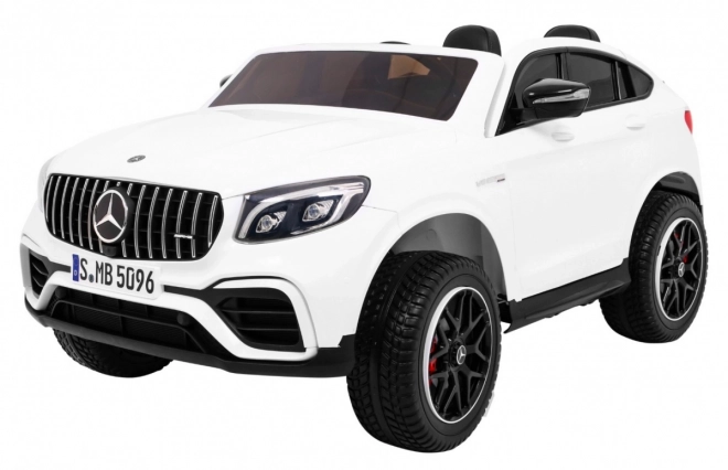 Mercedes GLC 63S dětské auto Bílý + 4x4 + MP4 + LED + Eco kůže + Pomalý start + EVA
