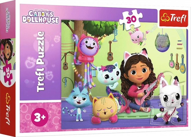 Puzzle 30 dílků Gabi a její rozkošný domeček, Gabi's Cat House