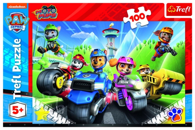 Puzzle 100 dílků Tlapková patrola na motocyklech