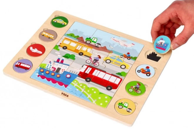 Puzzle 2v1 Vozidla - skládačka a hra Najdi stín