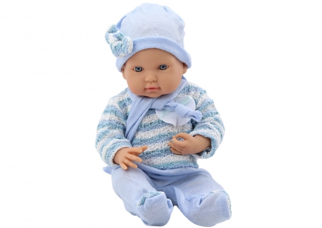 Baby Doll Pruhovaný svetr Čepice Šála Modrá