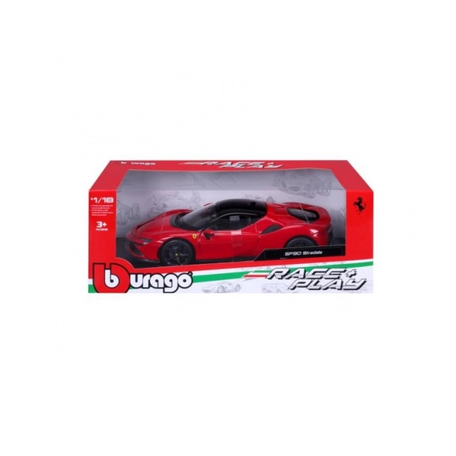 Kovový model Ferrari SF90 Stradale červený 1:18