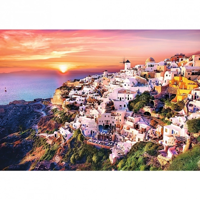 Puzzle Santorini Západ Slunce 1000 Dílků