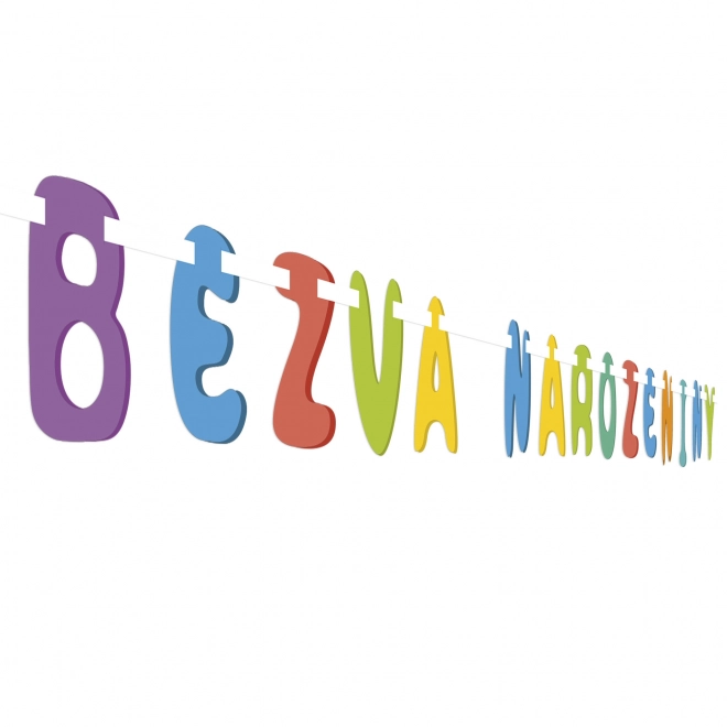 Papírová girlanda Bezva Narozeniny