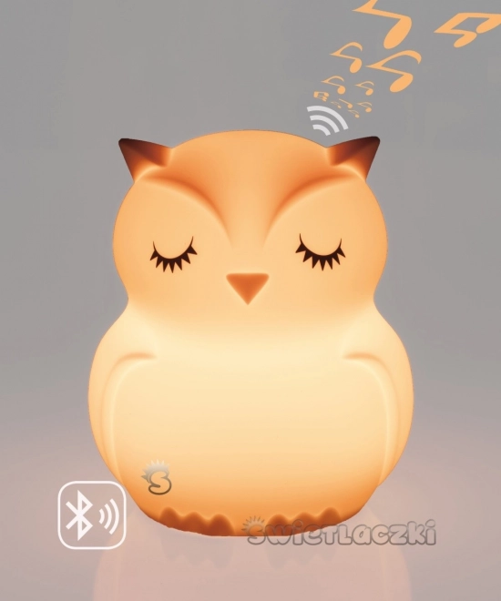 Silikonové noční světlo měnící barvu s reproduktorem Bluetooth Světlo Sova HU HU HU HU HU