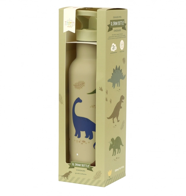 A Little Lovely Company Nerezová lahev na pití 500 ml – Dinosauři