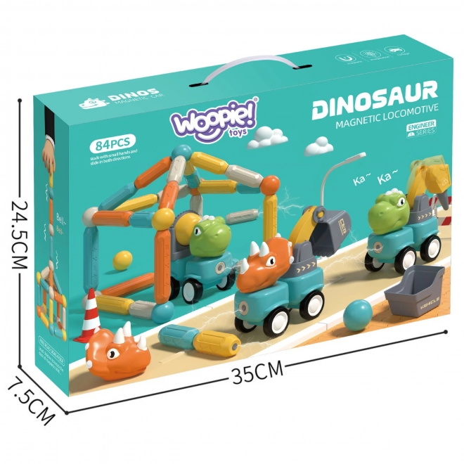 Woopie magnetické kostky dinosauři konstrukční sada