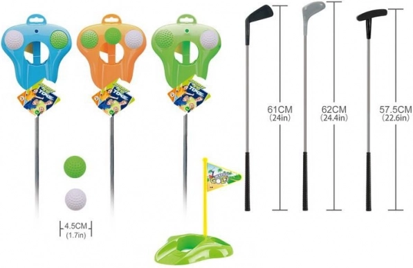 Golfová sada s holemi, míčky a jamkou