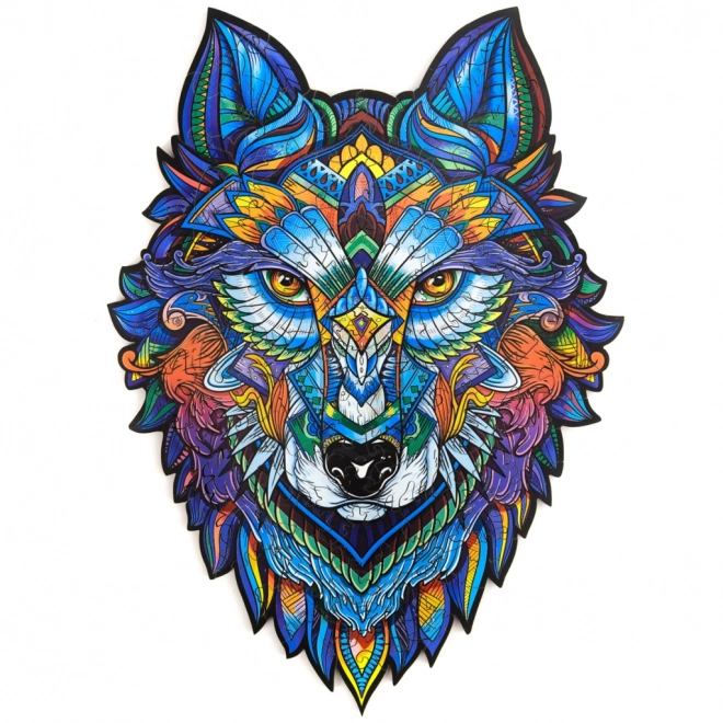 Dřevěné puzzle Vlk od Unidragon velikost S