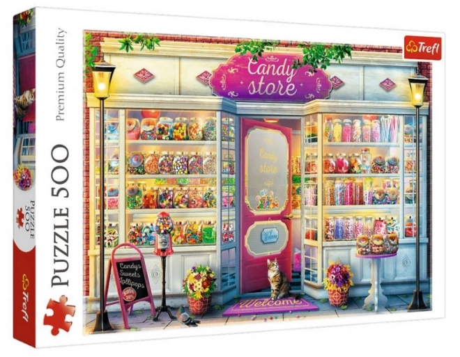 Puzzle 500 prvků Obchod s cukrovinkami