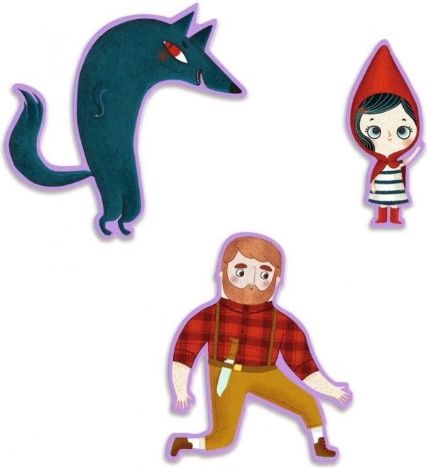 Puzzle s příběhem Červená karkulka 35 dílků