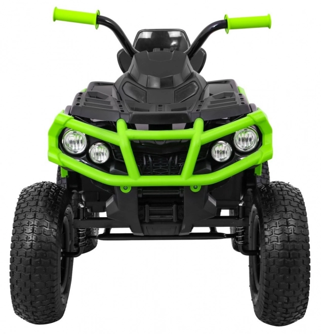 Dětská čtyřkolka ATV Air battery quad Black-Green + nafukovací kola + rádio MP3 + pomalý start