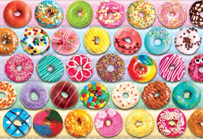 EUROGRAPHICS Puzzle ve svačinovém boxu Donuty 100 dílků