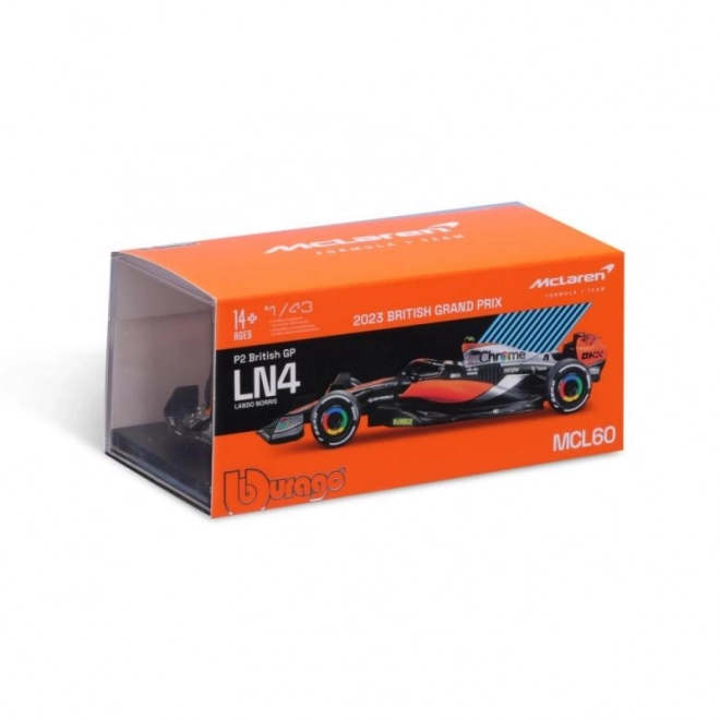Bburago 1:43 RACE Formula F1 - McLaren F1 Team MCL60 (2023) #4 (Lando Norris)