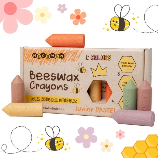 Přírodní voskové pastelky Junior Pastelka 6 ks