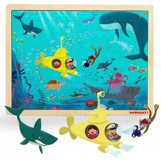TOP BRIGHT Dřevěné puzzle Mořský svět