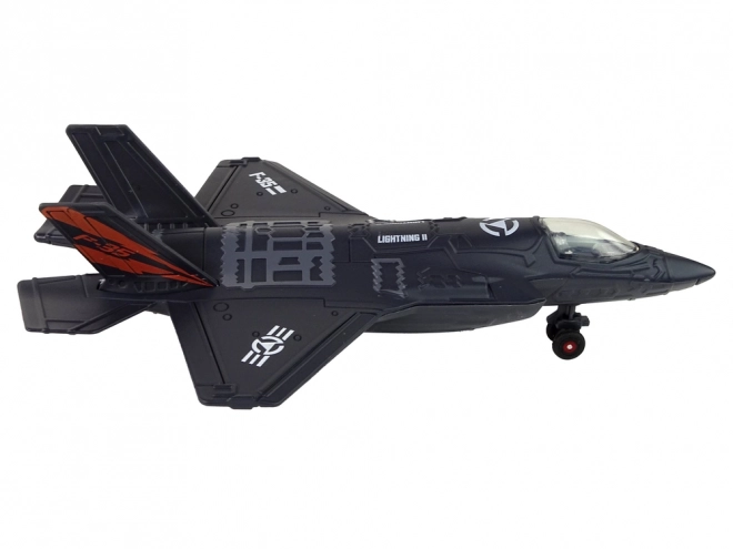 Černý třecí pohon letadla se světly a zvuky 1:72