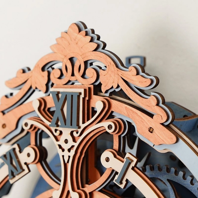 RoboTime 3D dřevěné mechanické puzzle - Nástěnné hodiny