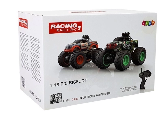 Terénní auto s velkými koly Bigfoot na dálkové ovládání 2.4G 1:18 žluté