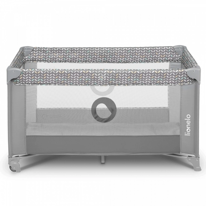 LIONELO Postýlka cestovní Stefi – Grey Concrete Multicolor