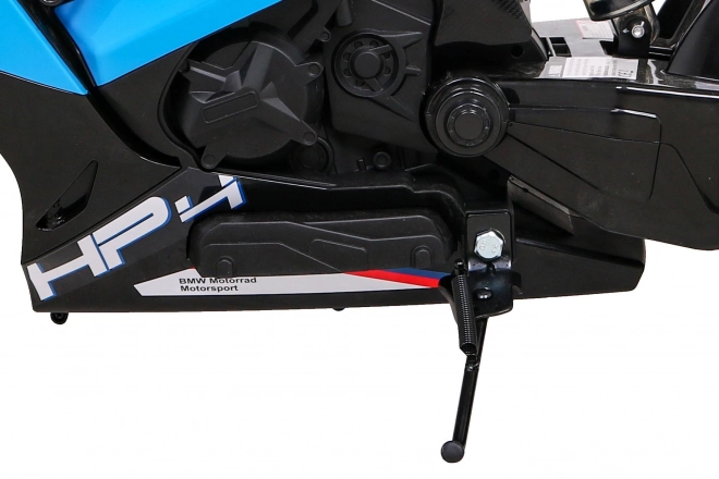 Dětská bateriová motorka BMW HP4 Modrá + pomocná kolečka + pomalý start + EVA + MP3 LED