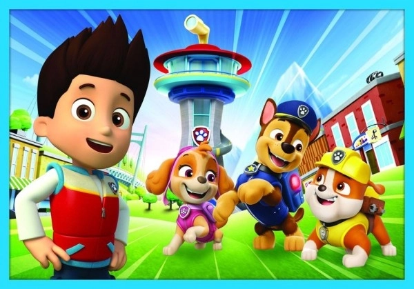 Puzzle Paw Patrol Tlapková Patrola 10v1 Spolehlivý tým v krabici 40x27x6cm