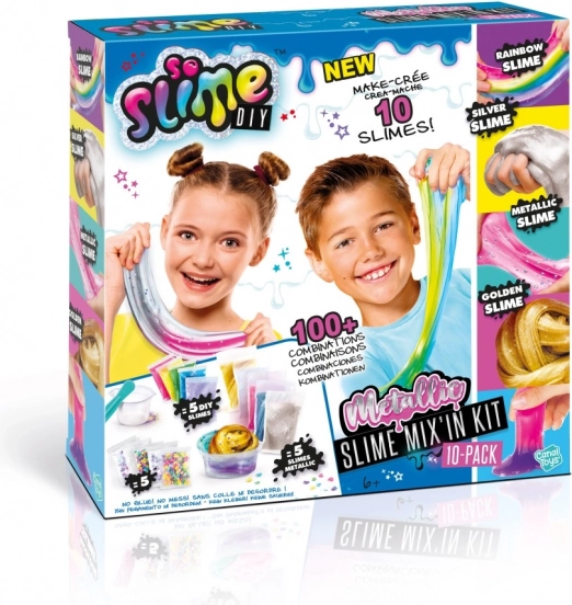 So Slime Metalická sada na výrobu slizu 10 ks