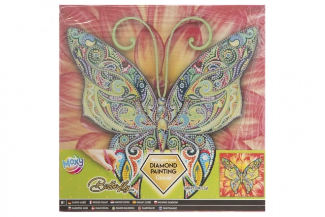 GRAFIX Diamantové malování na rámu Motýl 30x30cm