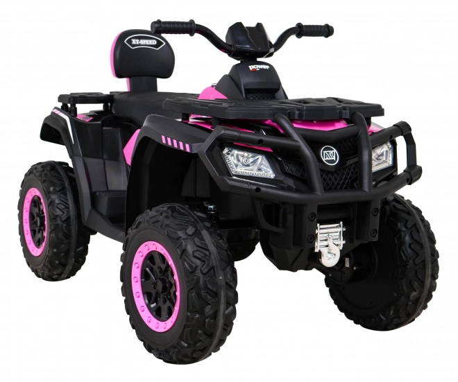 Čtyřkolka XT-Speed pro děti Růžová + 4x4 + EVA + Pomalý start + Rádio MP3 + LED dioda