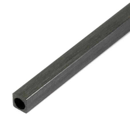 Čtvercový uhlíkový profil 4,0/4,0 x 1000 mm s kulatým otvorem &oslash;3,0 mm
