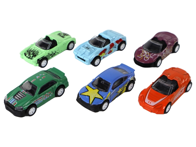 Barevná sbírka 6 autíček 1:64