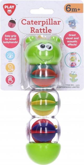 Chrastítko Housenka pro Děti 22 cm