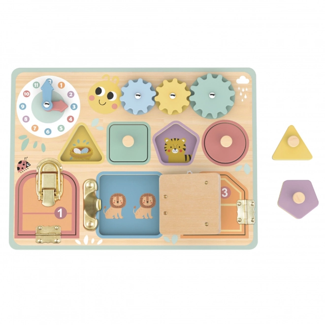 Dřevěná manipulační tabule Tooky Toy