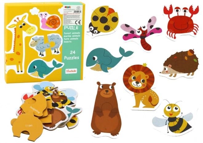 Edukativní puzzle se zvířátky
