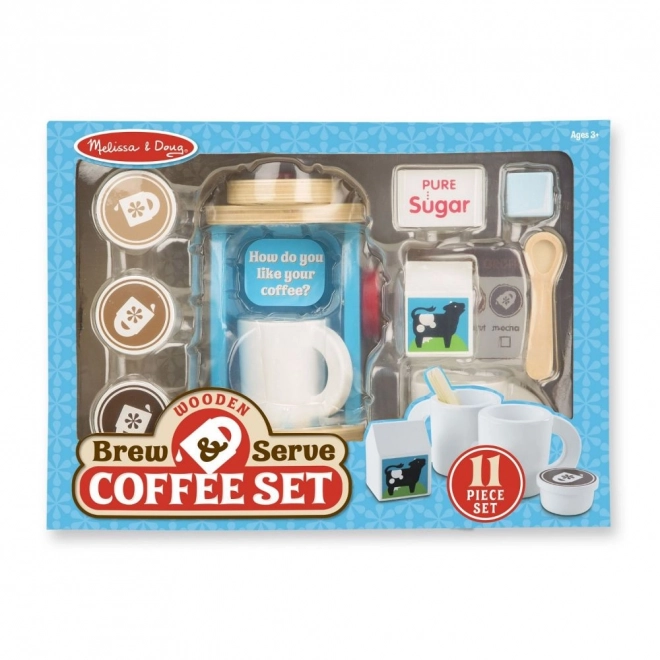 Dřevěná sada na přípravu kávy pro děti Melissa & Doug