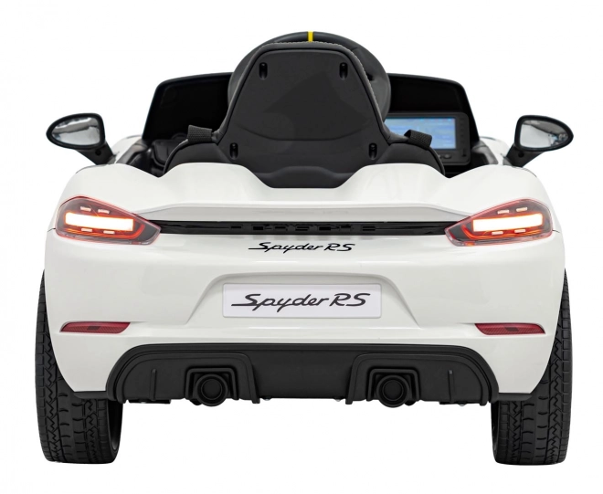 Elektrické autíčko Porsche 718 s MP4 audio panelem – Bílé