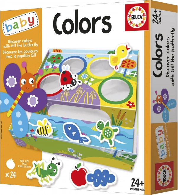 EDUCA Baby Třídění barev s motýlem Gillem 4x6 dílků