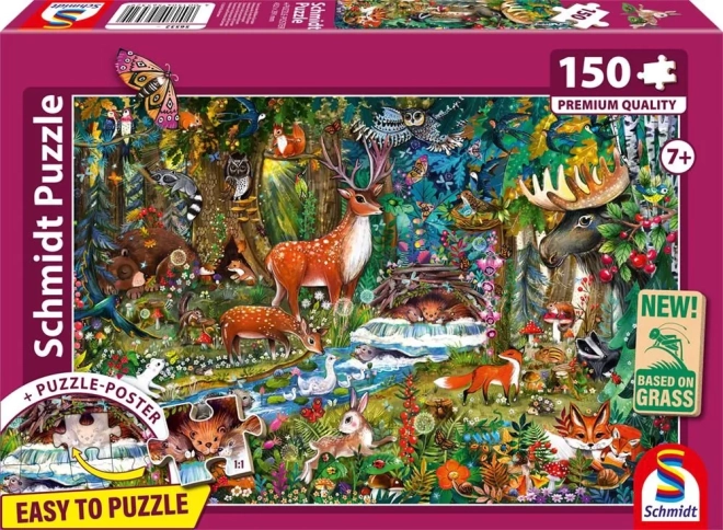 Puzzle Lesní zvířátka 150 dílků