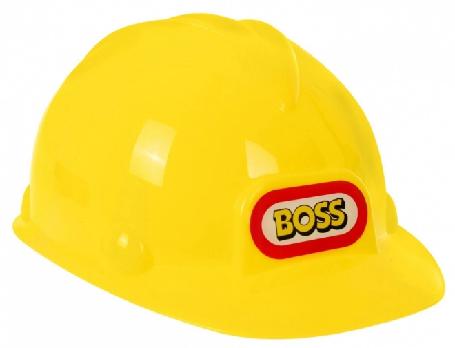 Dětský šlapací buldozer s helmou