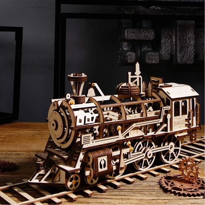 Rokr 3D dřevěné puzzle lokomotiva 350 dílků