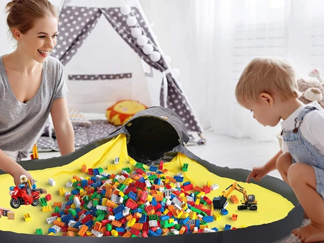 Koš na hračky s podložkou a úchyty
