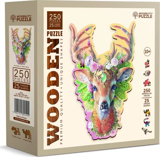 Dřevěné puzzle Módní jelen 250 dílků od Wooden City