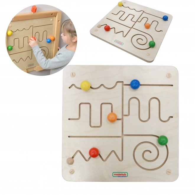 Dřevěná edukativní tabule Labyrint Masterkidz Montessori