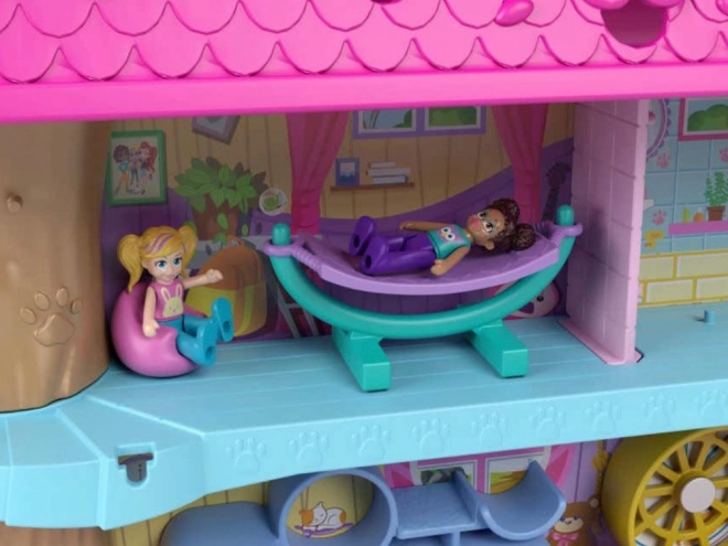Polly Pocket Sada figurek Zvířecí dobrodružství Domeček na stromě
