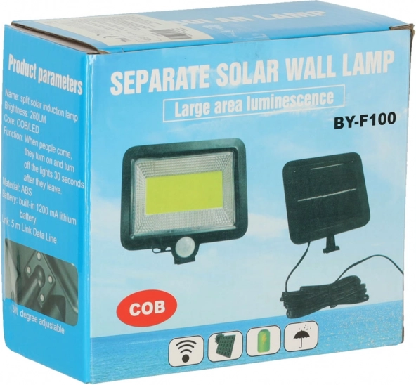Solární lampa s pohybovým a soumrakovým senzorem 120 LED