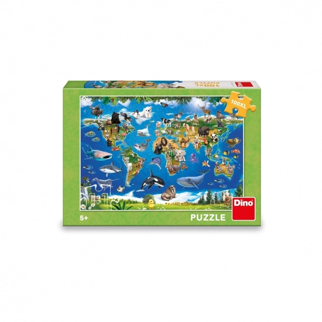 MAPA ZVÍŘAT 100 XL Puzzle