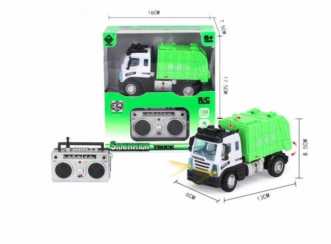 R/C Mini Popelářský Vůz s LED Světly